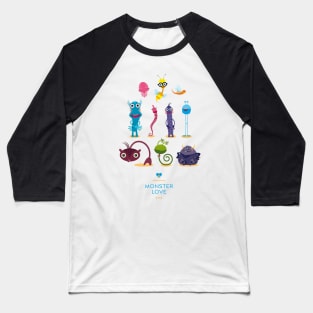 Illustration Nursery Little Monster - Monster Love Baseball T-Shirt